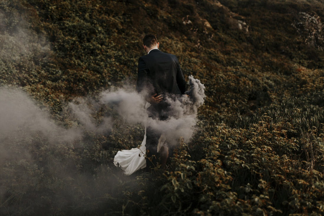 Big Sur Smoke Bomb Elopement San Francisco Bay Area California Wedding Engagement Photographer