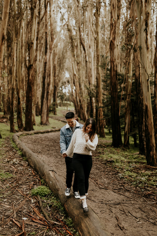Woodsy Forest San Francisco Engagement Photography