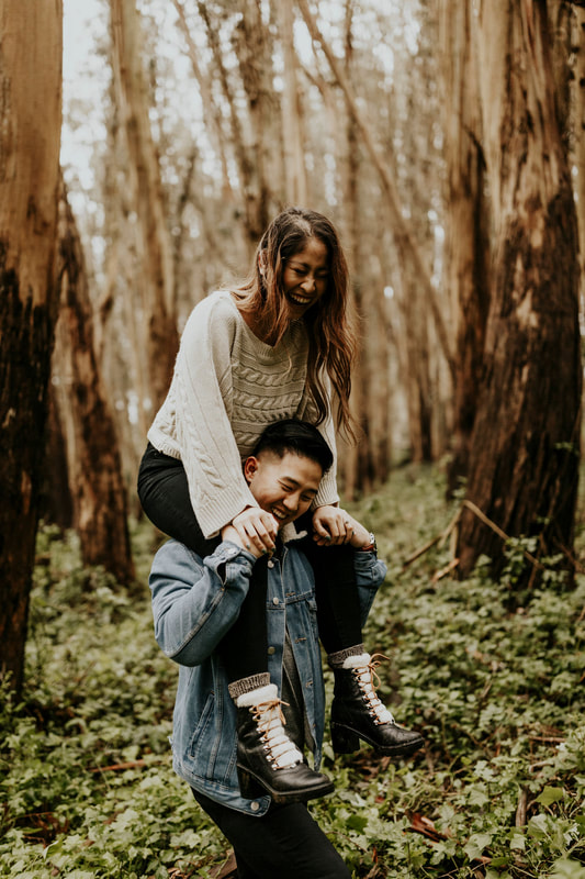 Woodsy Forest San Francisco Engagement Photography