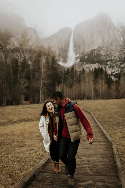 Yosemite Elopement Waterfall San Francisco Bay Area California Wedding Engagement Photographer